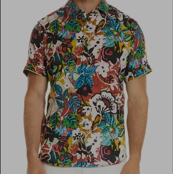 Robert Graham Havana Classic Fit Button-Down Shirt 3XL LINEN TROPICAL - Picture 11 of 12